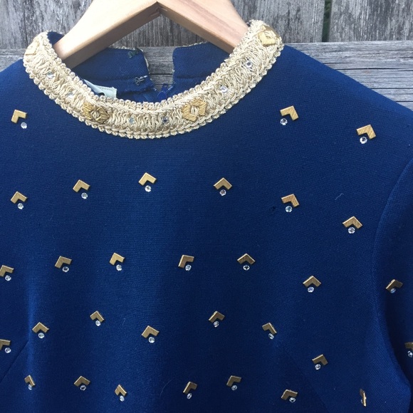 Exquisite Mod Mini Dress Long Sleeve Medium - Picture 2 of 6